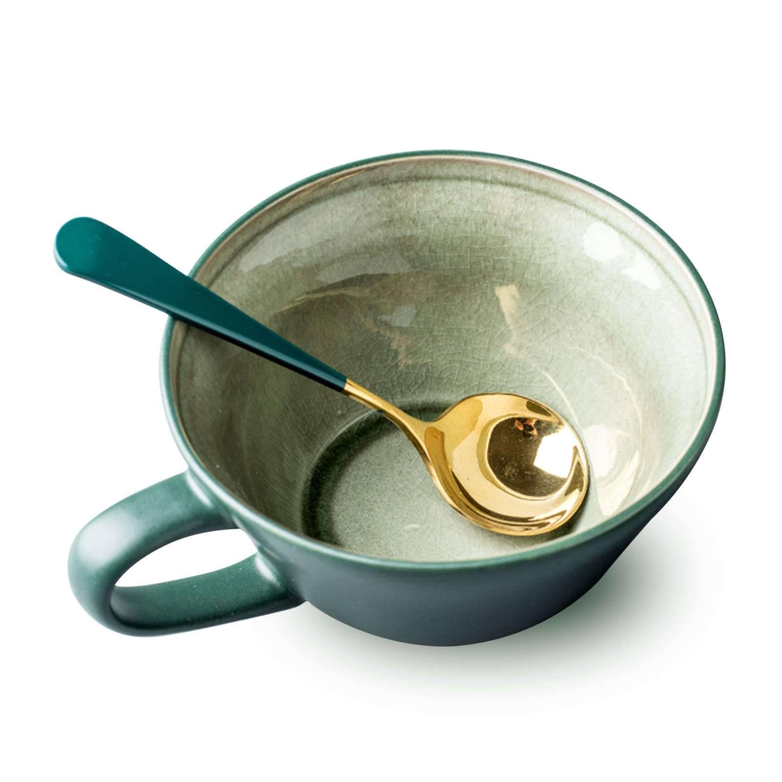 Bol en céramique avec poignée isolante pour dessert crème glacée et soupe