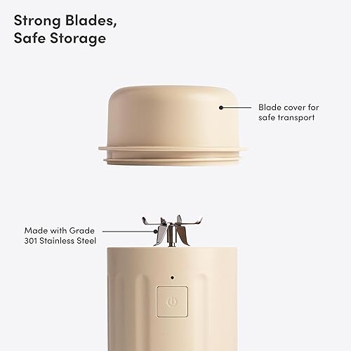 Miniatura 3 de Beast GO - Licuadora portátil inalámbrica de alta calidad para batidos y batidos, recipiente de mezcla de 22 onzas, mezcla hielo y frutas