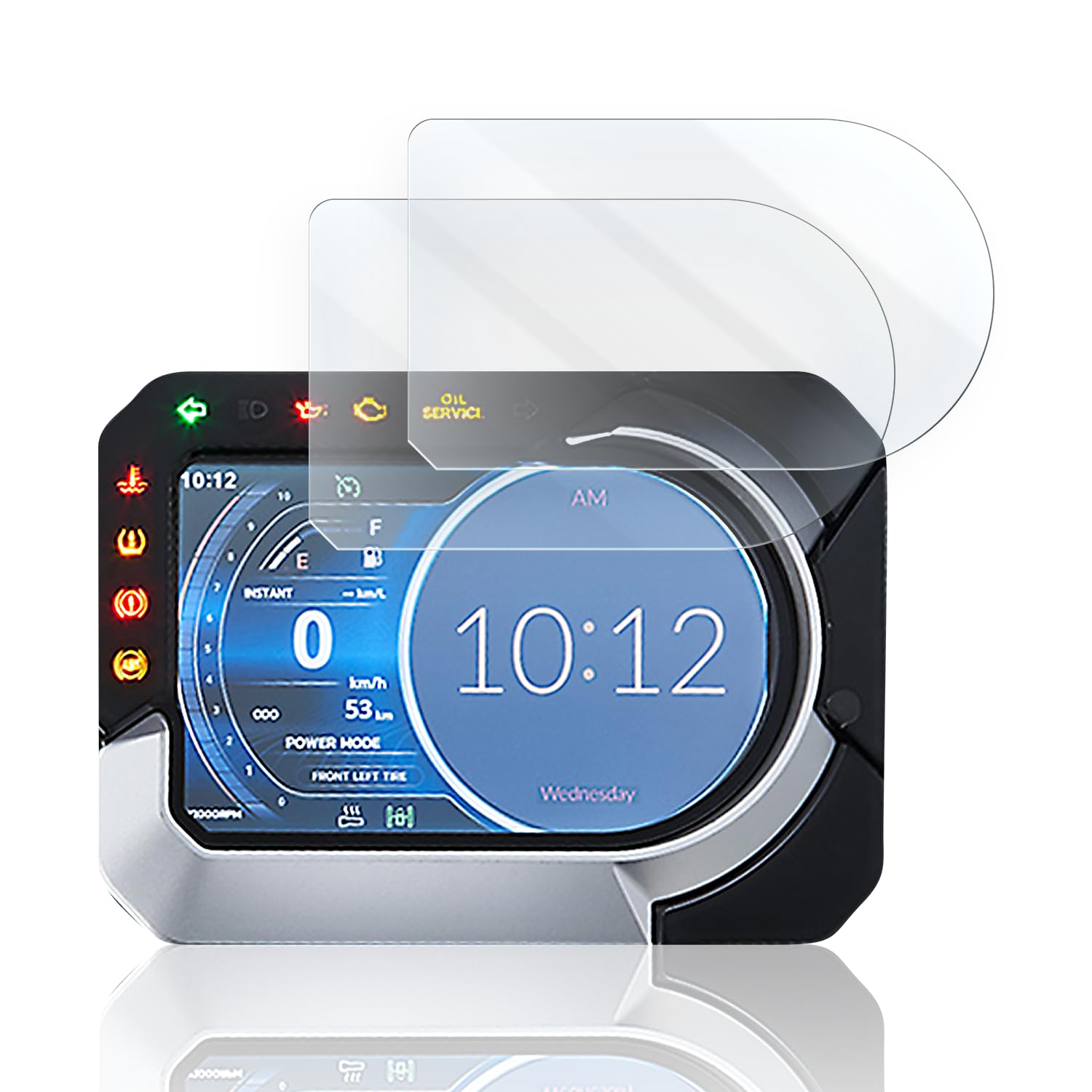 Screen Protector Film for Motorcycle Speedometer Protective Film Made in Germany Suitable for Kymco CV3 1x Matt / 1x Clear