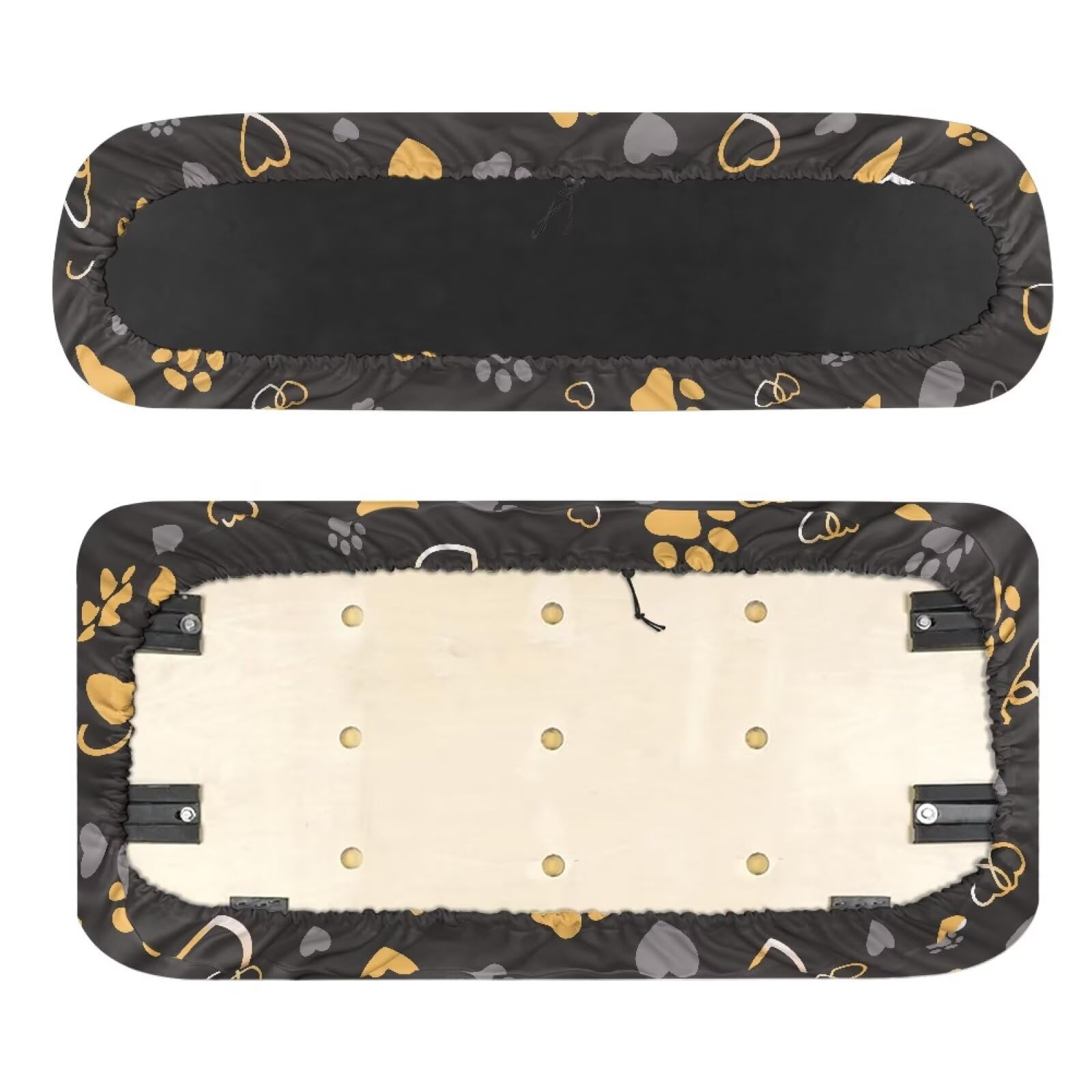 Fundas de repuesto para asiento de carrito de golf, color negro, ajuste universal para EZGO TXT/RXV y Club Car Precedent, diseño antideslizante con bordes elásticos, protección duradera para