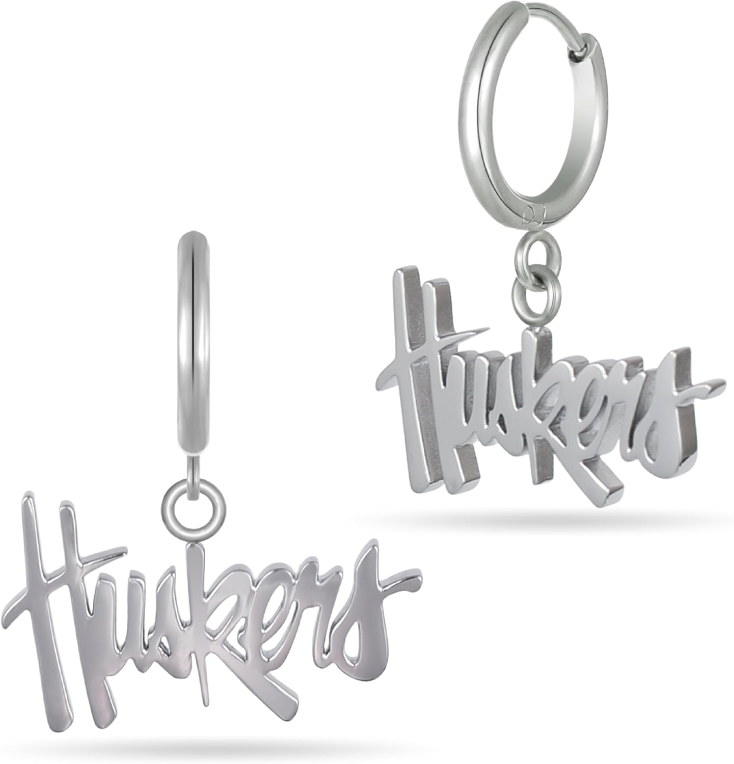 Stone Armory Earrings for University of Nebraska Jewelry Gifts for Women, Graduation – Stainless Steel Skin-Friendly Nebraska Cornhuskers Earrings Husker Hoops