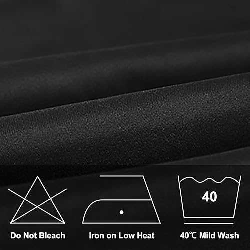 Miniatura 4 de Paquete de 6 manteles redondos de 132 pulgadas, color negro, resistentes a las manchas y a las arrugas, lavables, de tela de poliéster para