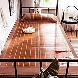 Cubrecolchón de verano plegable de ratán de doble cara para hogar, escuela, dormitorio, cama individual, tamaño 135 x 195 cm, perfecto para climas cálidos
