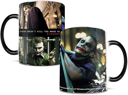 Morphing Mugs DC Comics – Batman: The Dark Knight – Joker – Stranger – Una taza de cerámica sensible al calor que cambia de color de 11 onzas –