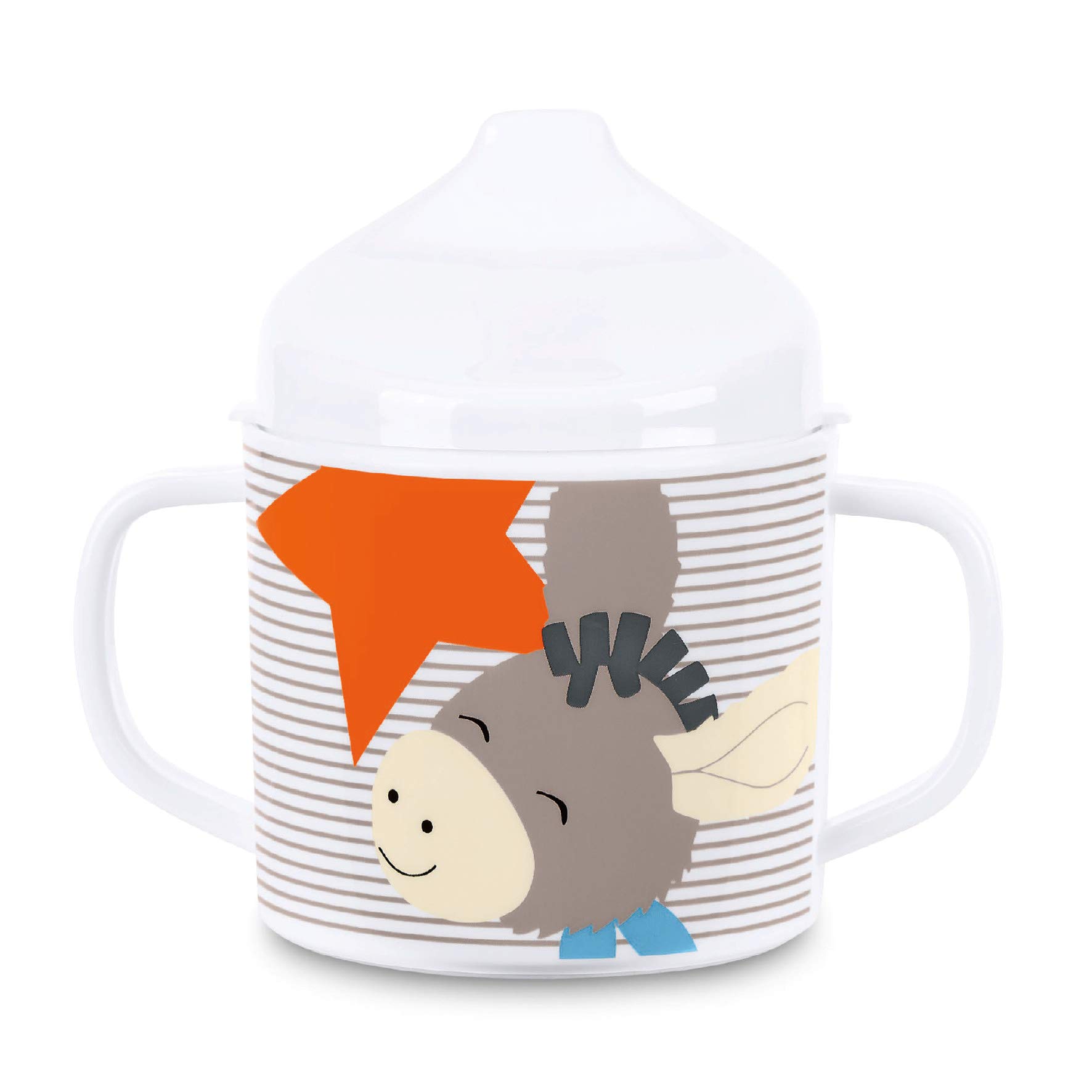 Sterntaler Emmi L’Asinello 6842000 Tazza Con Manici E Beccuccio, 6+ mesi, Multicolore