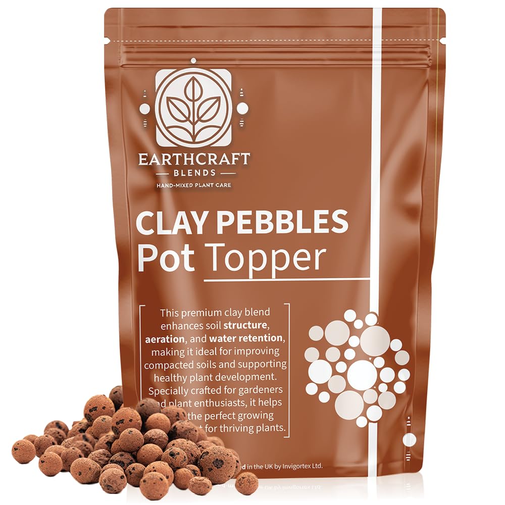 Invigortex Clay Pebbles for Plant Pots – Lightweight Expanded Clay Pebbles for Plants & Hydroponics – Ideal for Drainage & Aeration – Clay Pebbles 20L & More (1L-50L) (30 Litre)