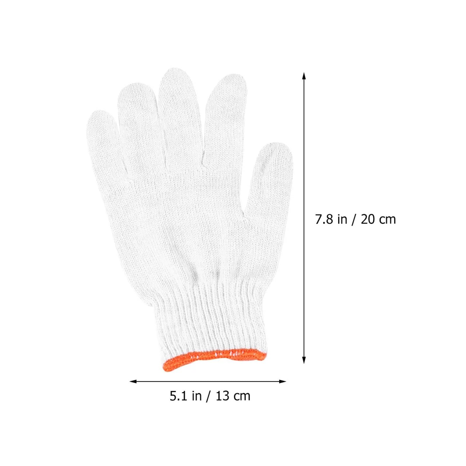 Guantes De Trabajo 24 pares de guantes antideslizantes de hilo de algodón
