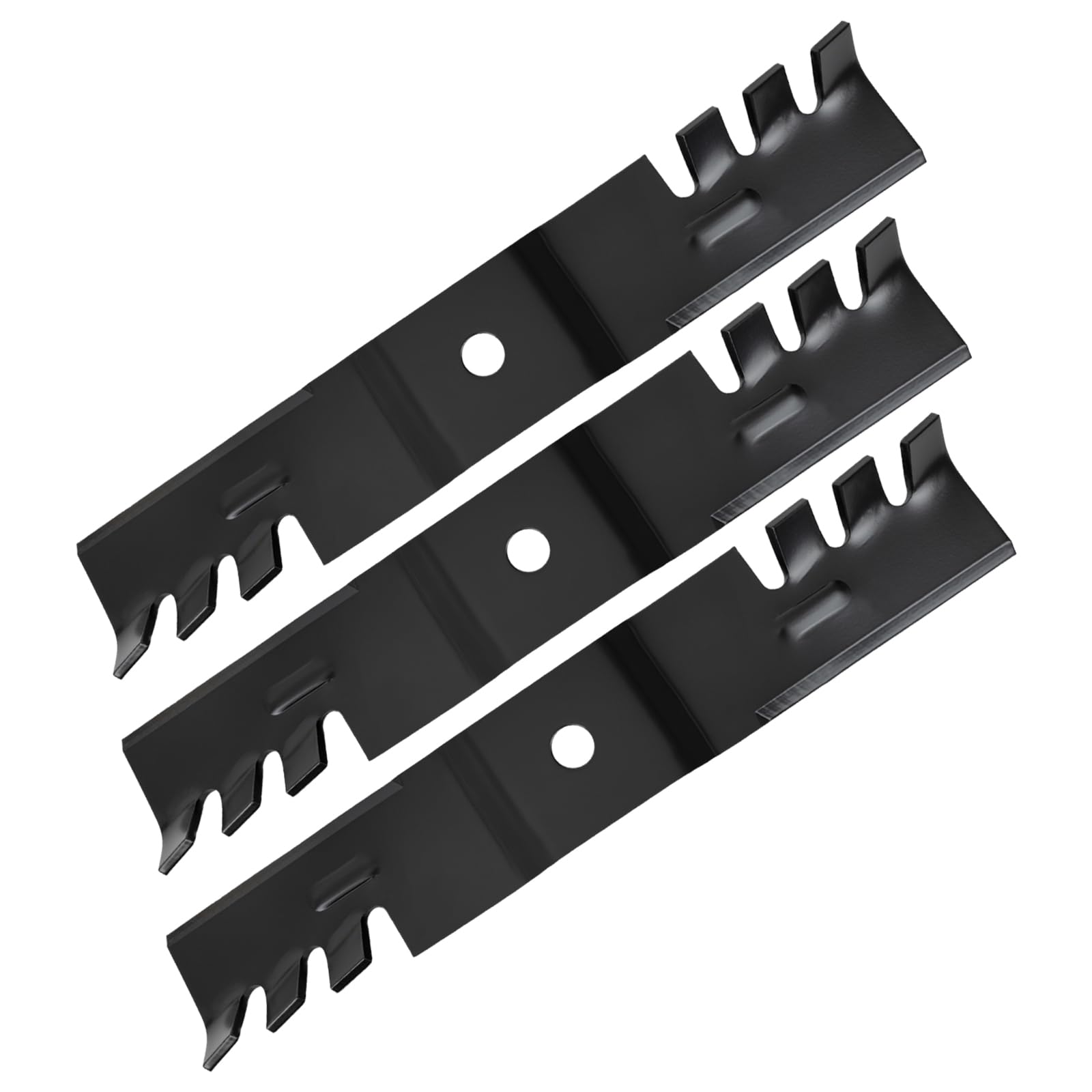 Keycci 02005017-X - Cuchilla de mantillo compatible con tractor de césped Cub Cad et GT2148 Re con Z-Force LZ48 PRO-Z de 48 pulgadas, repuesto de cuchilla dentada para 942-04417-X, paquete de 3