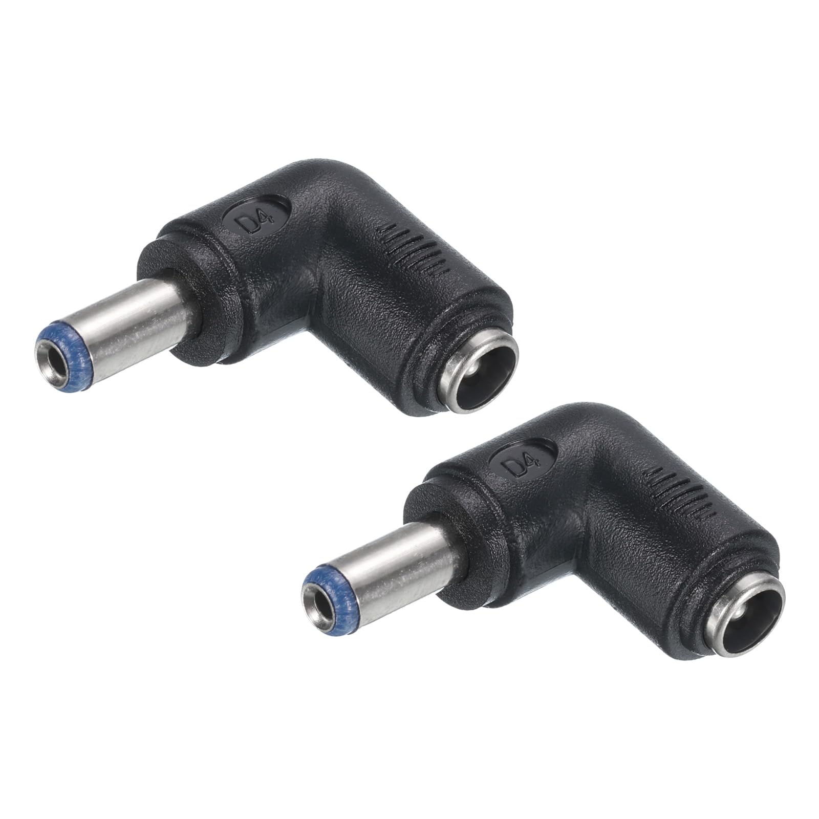 QUARKZMAN Adattatore Connettore di Alimentazione DC, 2Pz Femmina Jack 5.5mm x 2.1mm Angolo di 90 Gradi a Maschio Spina 5.5mm x 2.1mm Convertitore di Accoppiamento
