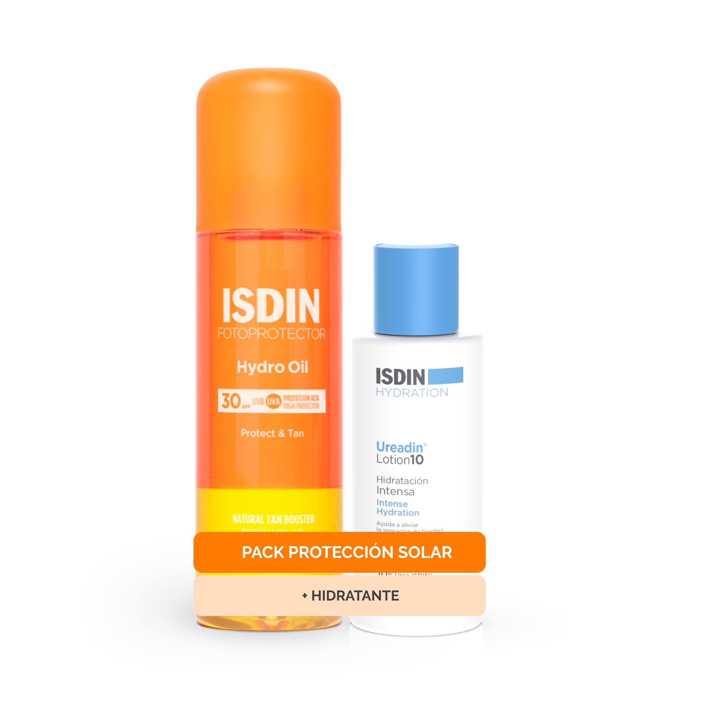 ISDIN HydroOil SPF 30 Fotoprotector - Protector solar corporal bifásico que protege y broncea la piel, 200 ml