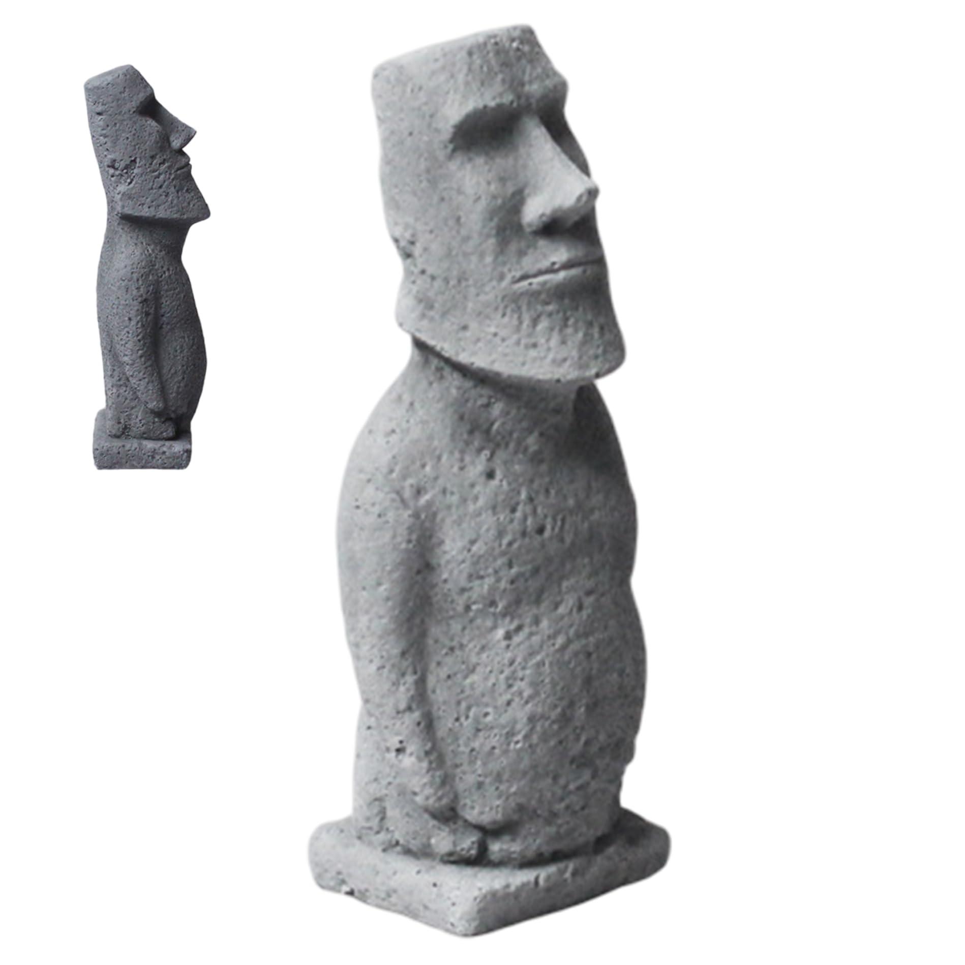 Licsaliwe Moai Statue - Sandstone Textured Easter Island Head Statue, Ancient Mystique Easter Decor for Indoor and Outdoor, L