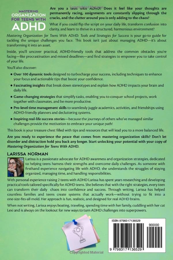 Mastering Organization for Teens with ADHD: 100+ Tools and Strategies for Success (Mastering Organization for ADHD) image 3