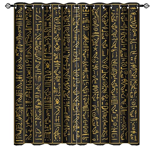 INSFBRB Vintage Egypt Curtains 2 Panels 72Lx31.5W