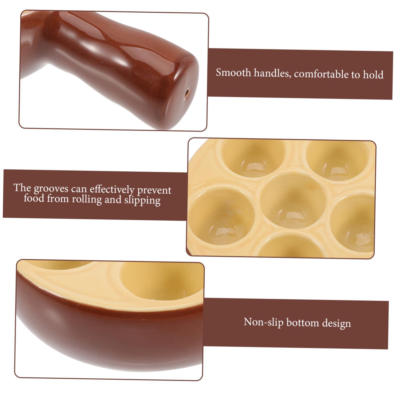 NOLITOY Piatto di Lumache Vassoio per Lumache Piatto Torta Teglia per di Mare di Escargot Francese Piatti di he Piatti del Ristorante Kit di Strumenti Ceramica Bakeware