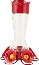Perky-Pet 204CP-4 Favored Pinch-Waist Glass Hummingbird Feeder with Built-in Ant Moat and Bee Guards - 16 oz