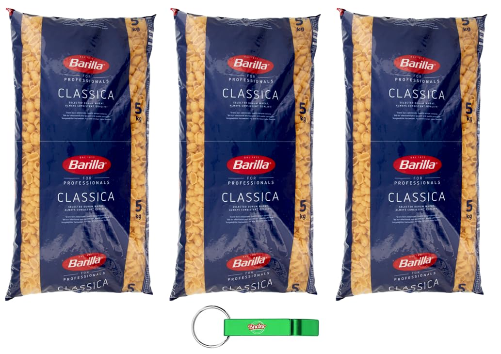 Barilla Gnocchi Gastronomie Pasta 3 x 5kg Hartweizen Nudeln Großpackung HoReCa Vorrat + Beni Culinari Kostenloser Schlüsselanhänger