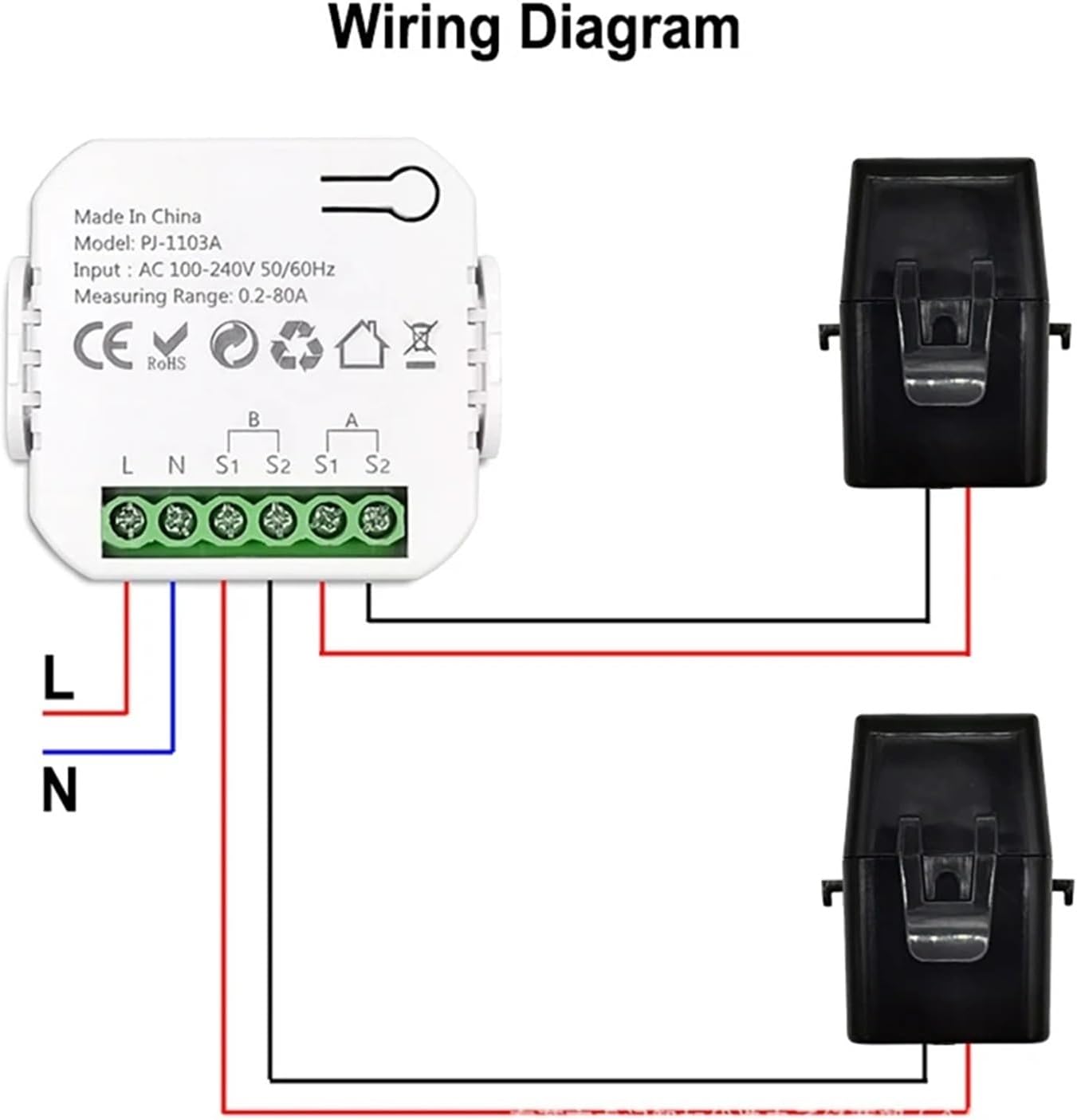 AC 110-240V bidirectional power supply, single-phase power generation consumption.(2 Channels-2CT)