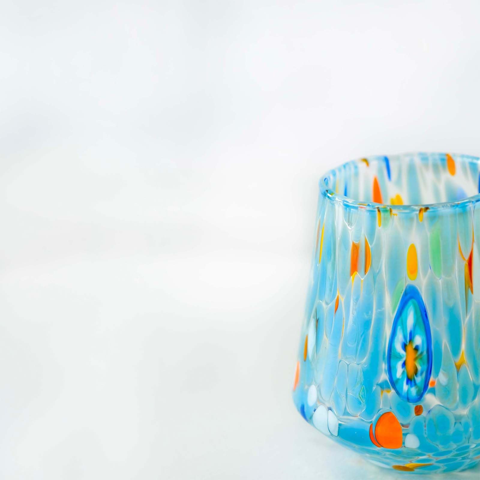 MurArt Bicchieri di Murano Set da 6 bicchieri da 300ml in vetro soffiato a mano in lavorazione artigianale Made in Italy B8 (Misto, Bicchieri Acqua 6pz)