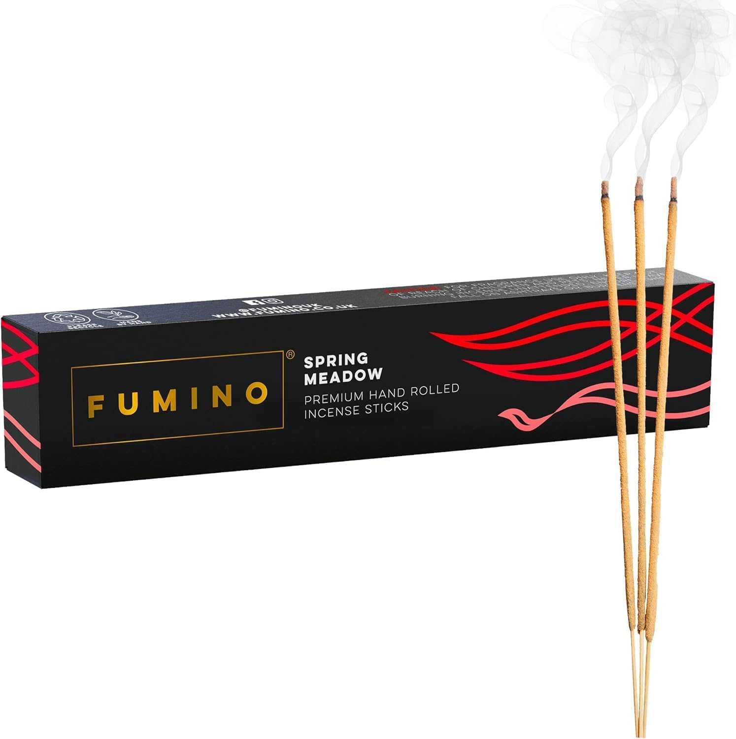 Fumino Black Fumino® Spring Meadow Fresh Handmade Incense Sticks 14 Per Box (15G) Masala Agarbatti Joss Scent Fragrance For Relaxation And Meditation, Home And House Décor
