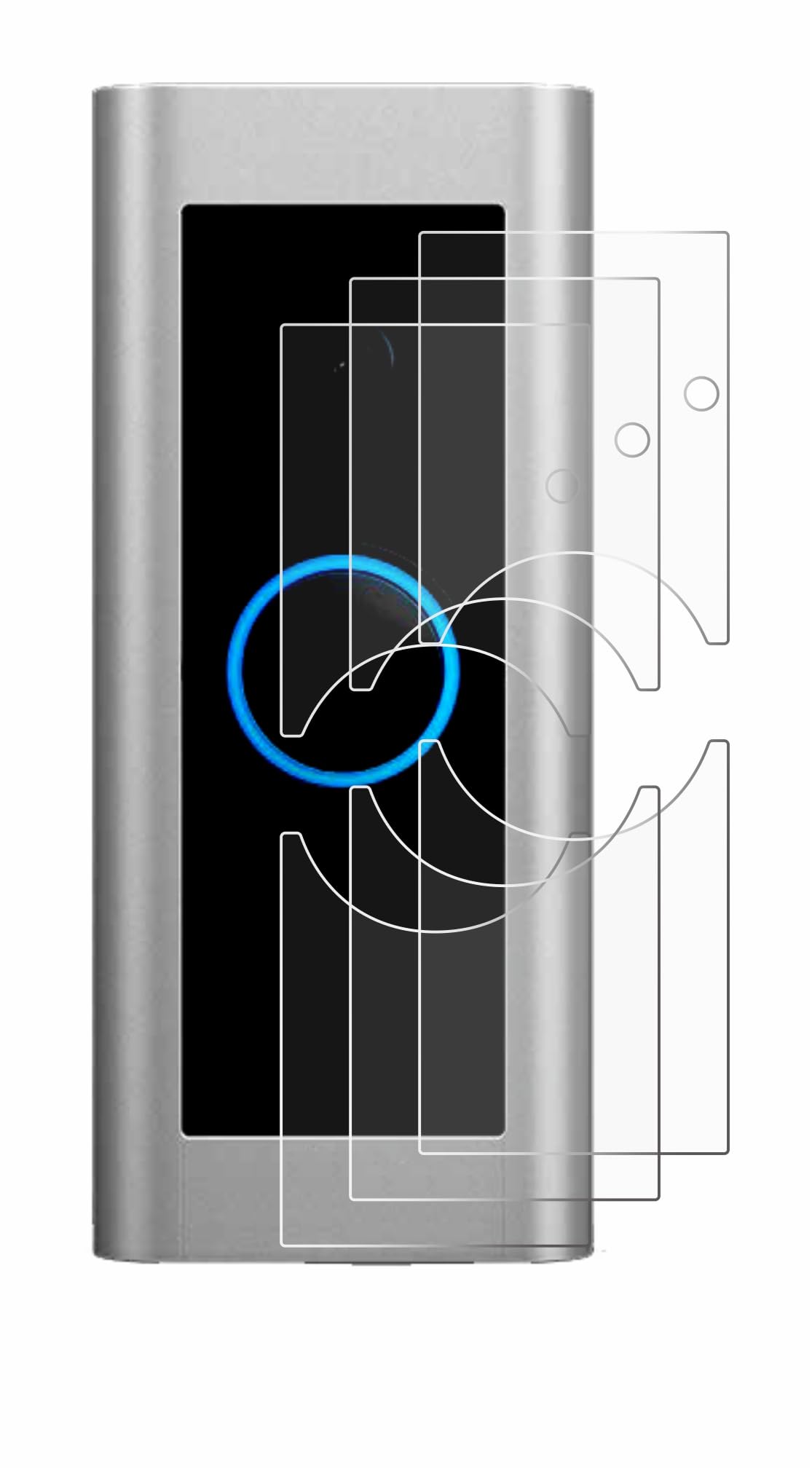 savvies 6 Pezzi Pellicola Protettiva per Ring Video Doorbell Pro 2 Protezione Schermo Trasparente