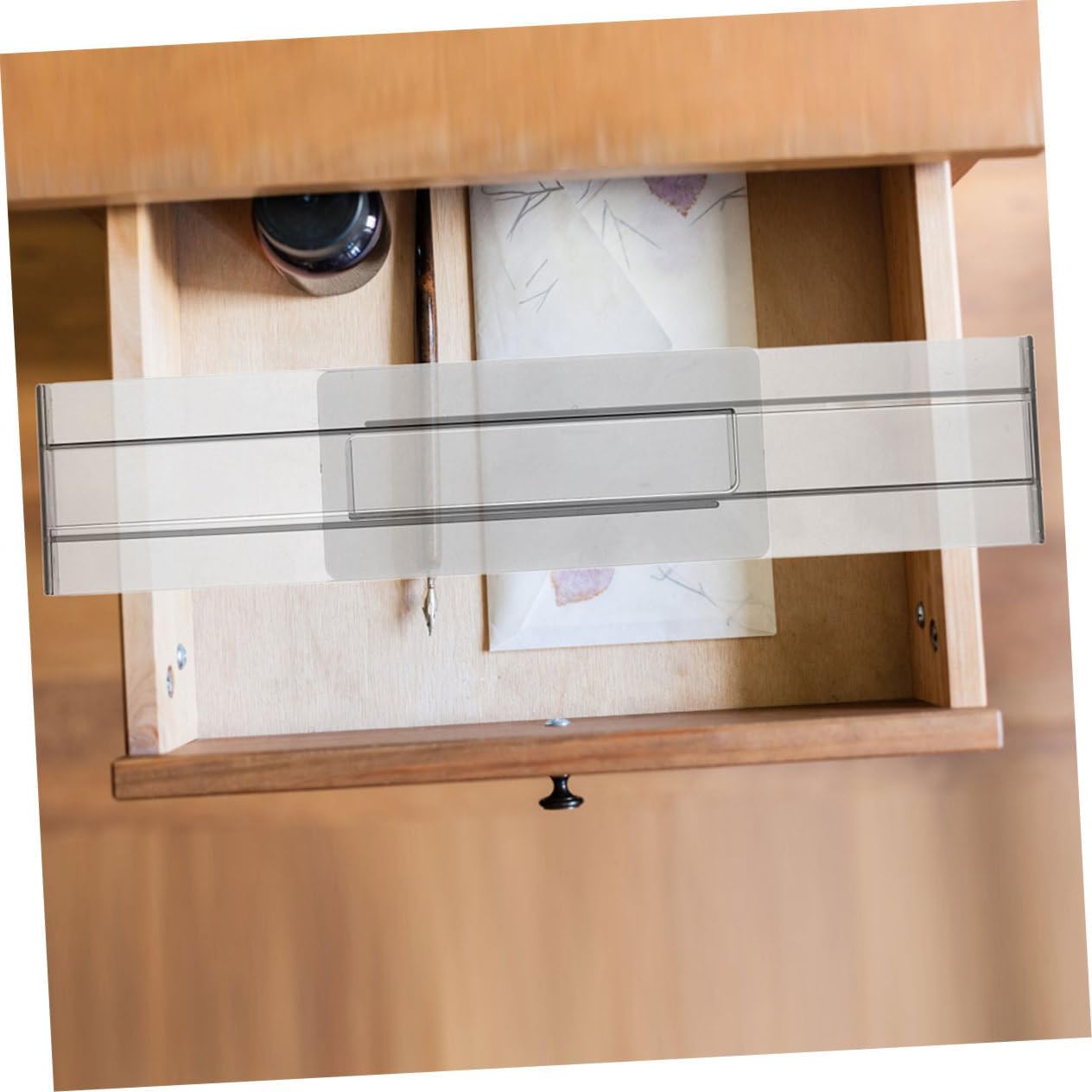 MAGICLULU 8Pcs Adjustable Clear Drawer Dividers Expandable Organizers for Socks Underwear and Clothing Storage Efficient and Easy to Install Drawer Separator for Bedroom and Kitchen