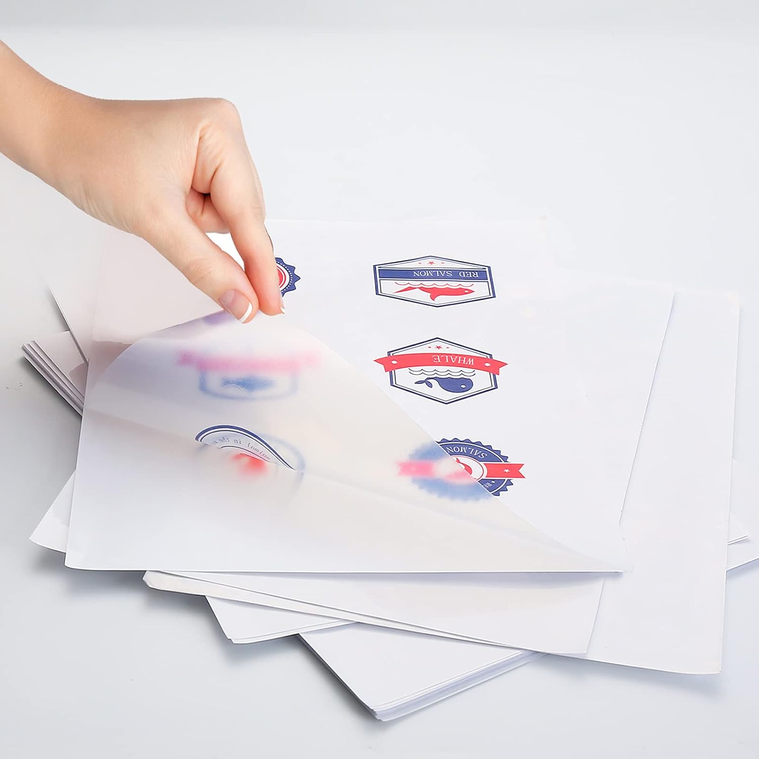 Premium 20 Sheets milk clear Sticker Paper for for Inkjet Laser Printer waterproof Sticker Printer Paper (8.5" x 11") : Office Products