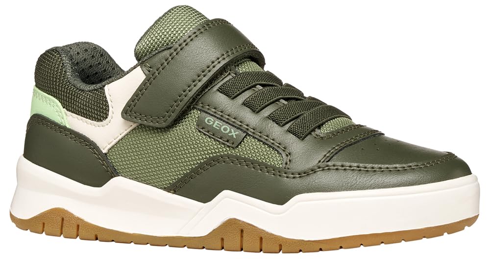 Geox J Perth Boy E Sneaker, Military, 2.5 UK