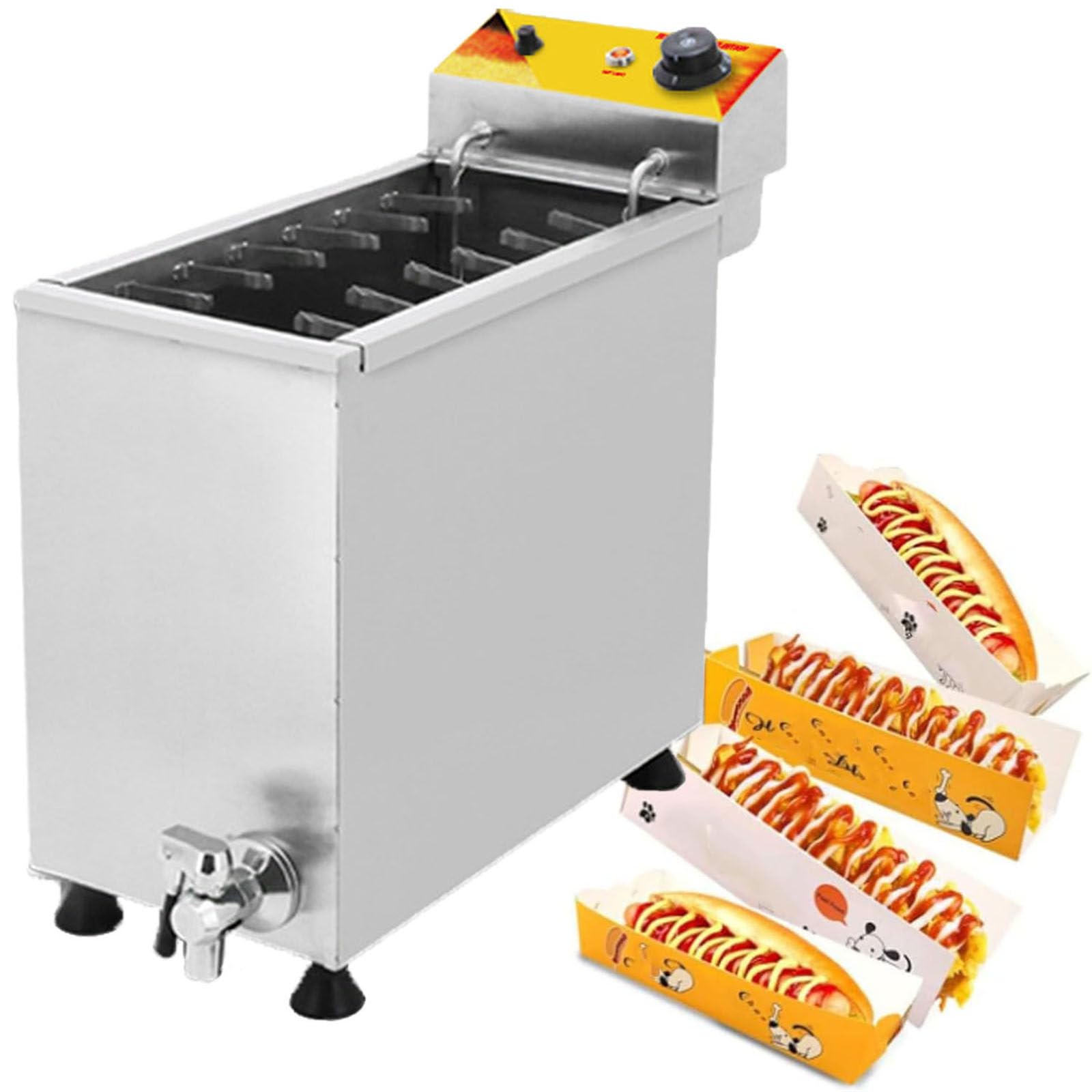 ylpddmm 25L Commercial Electric Frye,Cheese Hot Dogs Sticks frying machine