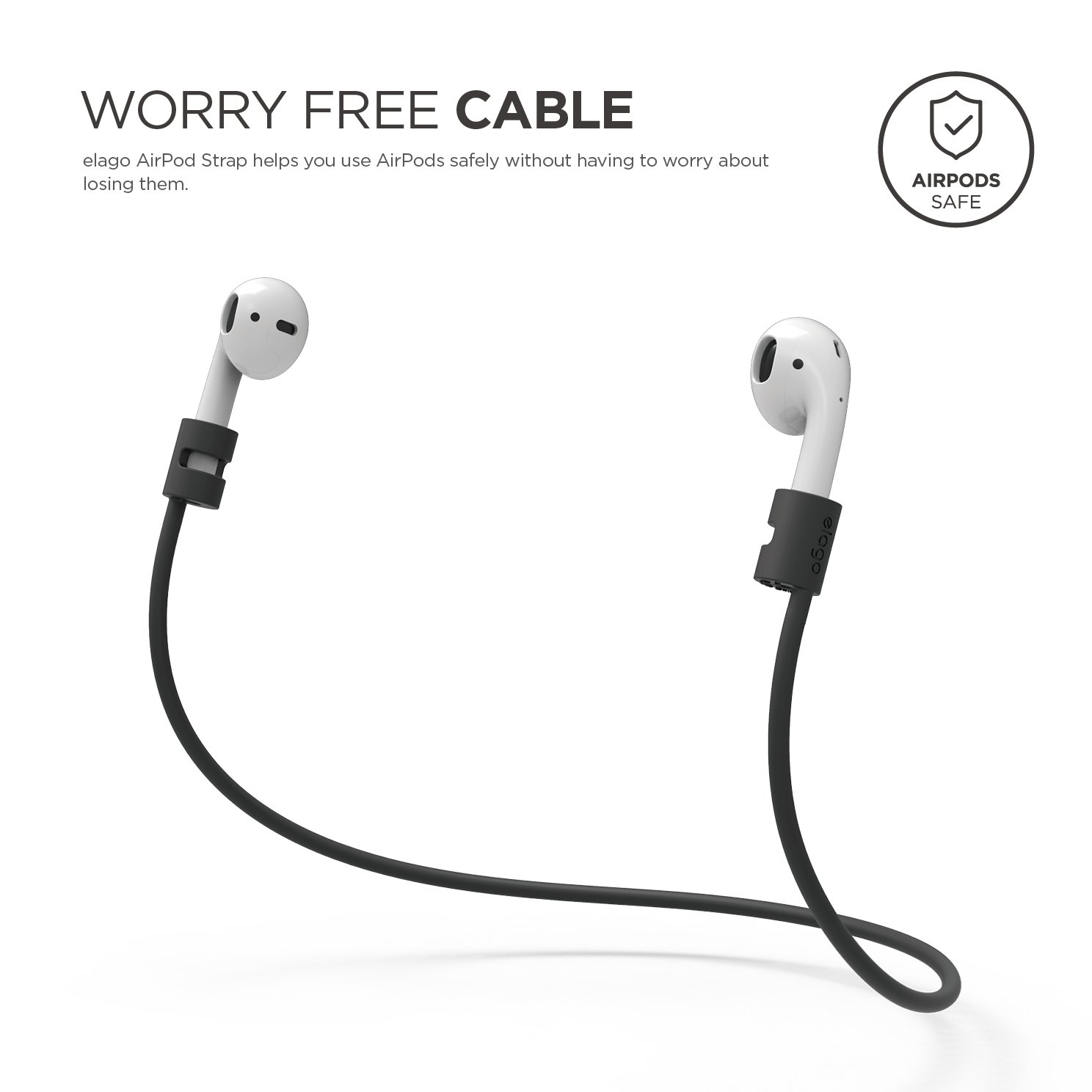 新品未開封 elago AirPods ネック ストラップ 落下防止 ケーブル Amazon | elago AirPods エアーポッズ 対応 ネック ストラップ 落下