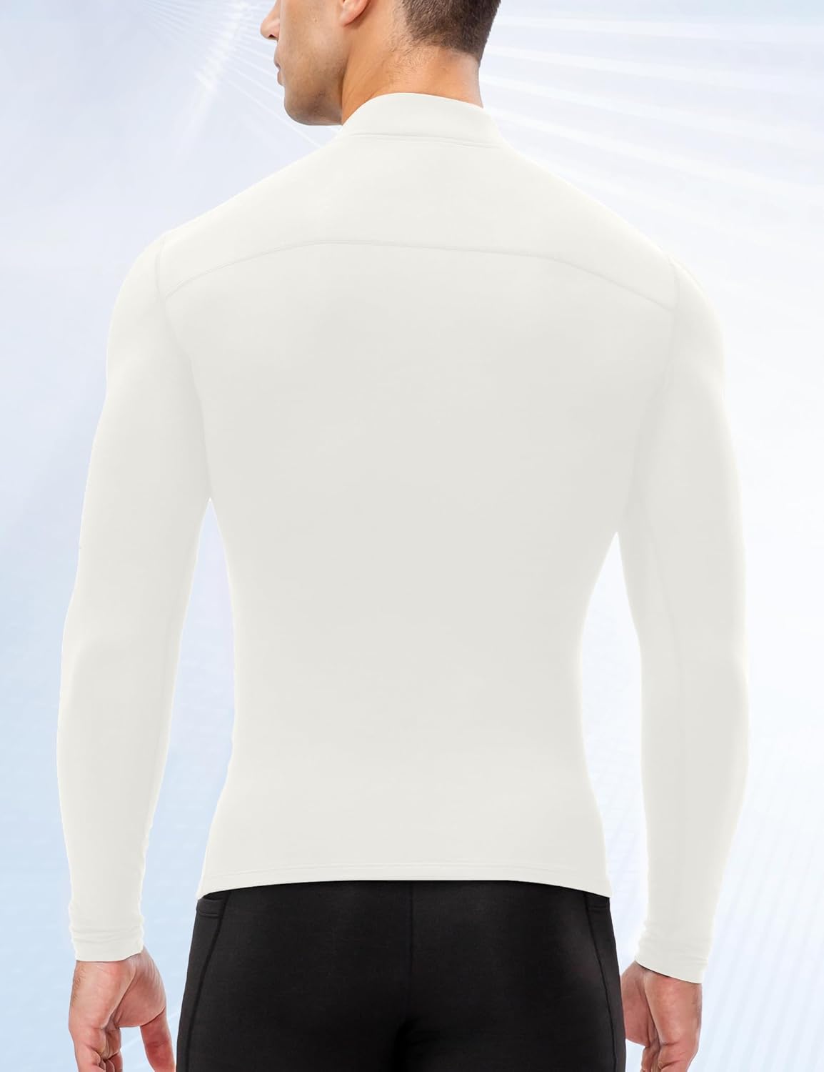 SPVISE Men's Thermal Compression Shirts Long Sleeve Fleece Lined Underwear Tops Cold Weather Running Gear Base Layer Winter - Image 3