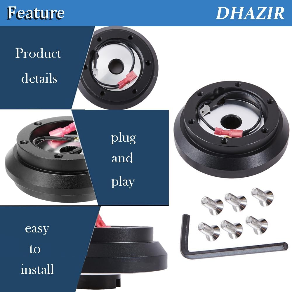 100H Steering Wheel Short Hub Adapter Kit 6-Hole Fits For Eclipse Lancer Impreza Galant WRX Mitsubishi