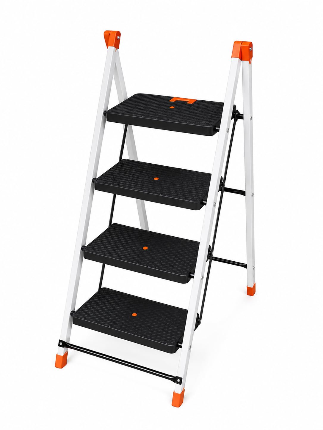 BRANCO Polo 3 Step Heavy-Duty Foldable Steel Ladder, Non-Slip Steps, for Home, Office, Kitchen & Outdoor Use with Safety Lock, Anti-Slip Steps-picture-14