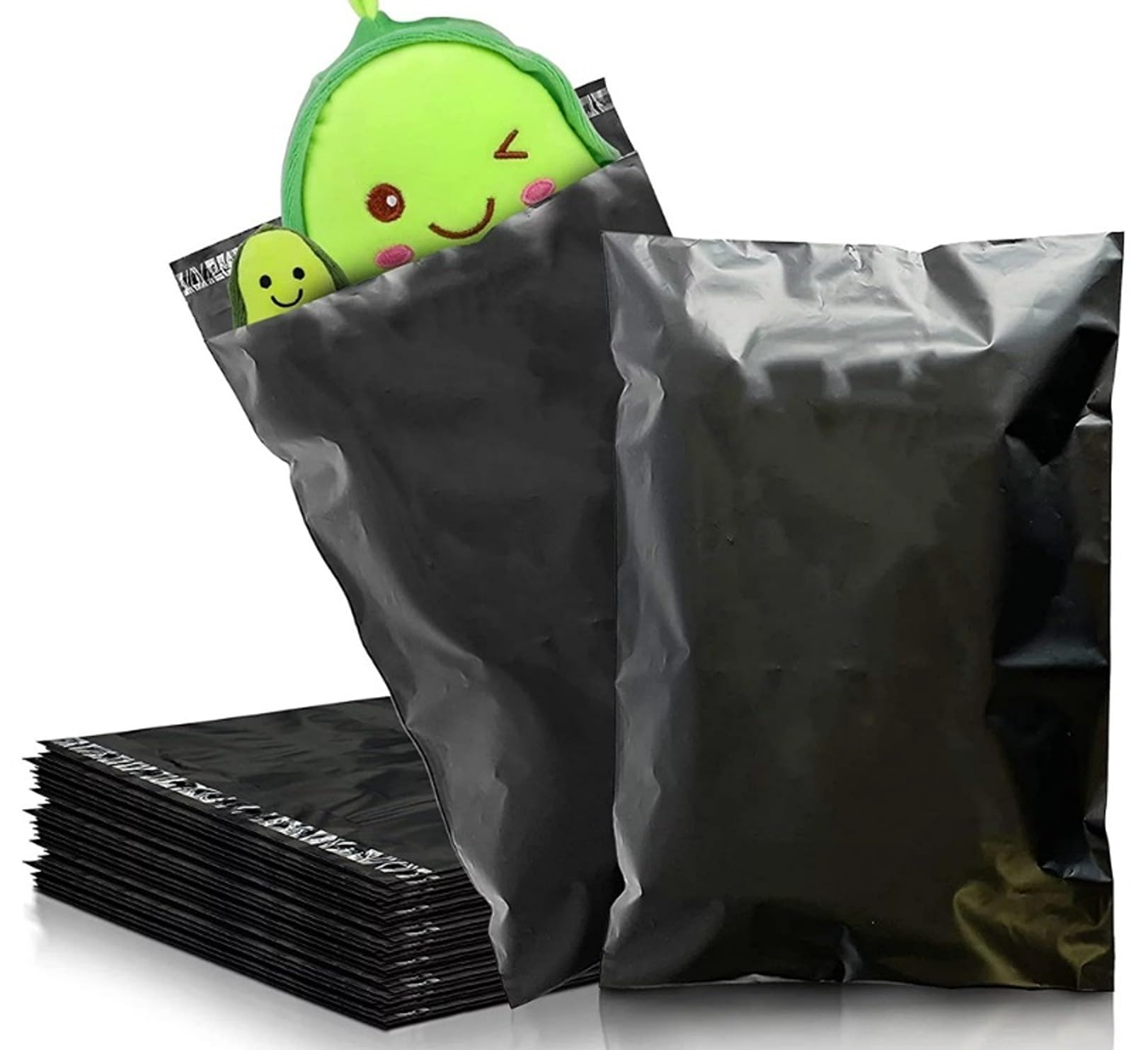 Lot de 400 enveloppes d'expédition noires - 35 x 45 cm - Sacs d'expédition en film avec bande adhésive - Sacs d'expédition opaques pour commerce en ligne, entrepôt
