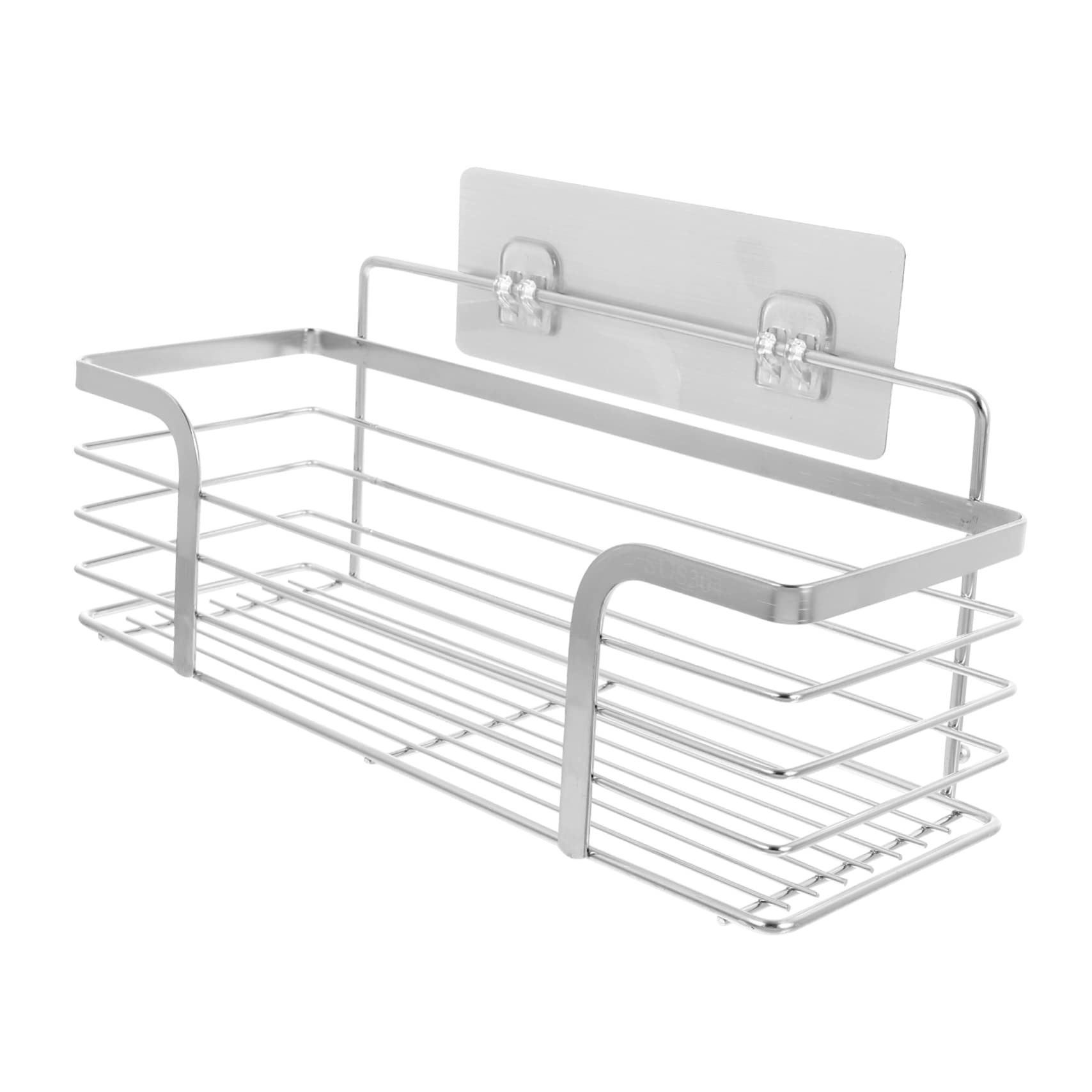 Étagère de rangement acier inoxydable murale sans clous pour cuisine