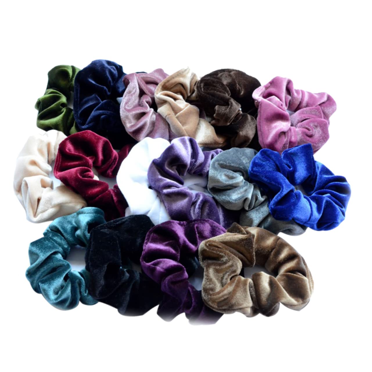 Didiseaon 32pezzi Scrunchies Elastiche Per Accessori Colorati Per Donne e Ragazze Per Ponytail e Acconciature Quotidiane Di Colori Unici