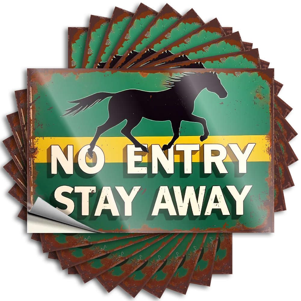 Decal Core House Stuff Hat No Entry. Stay Away. - No Residue Decals for Western(12X18CM)