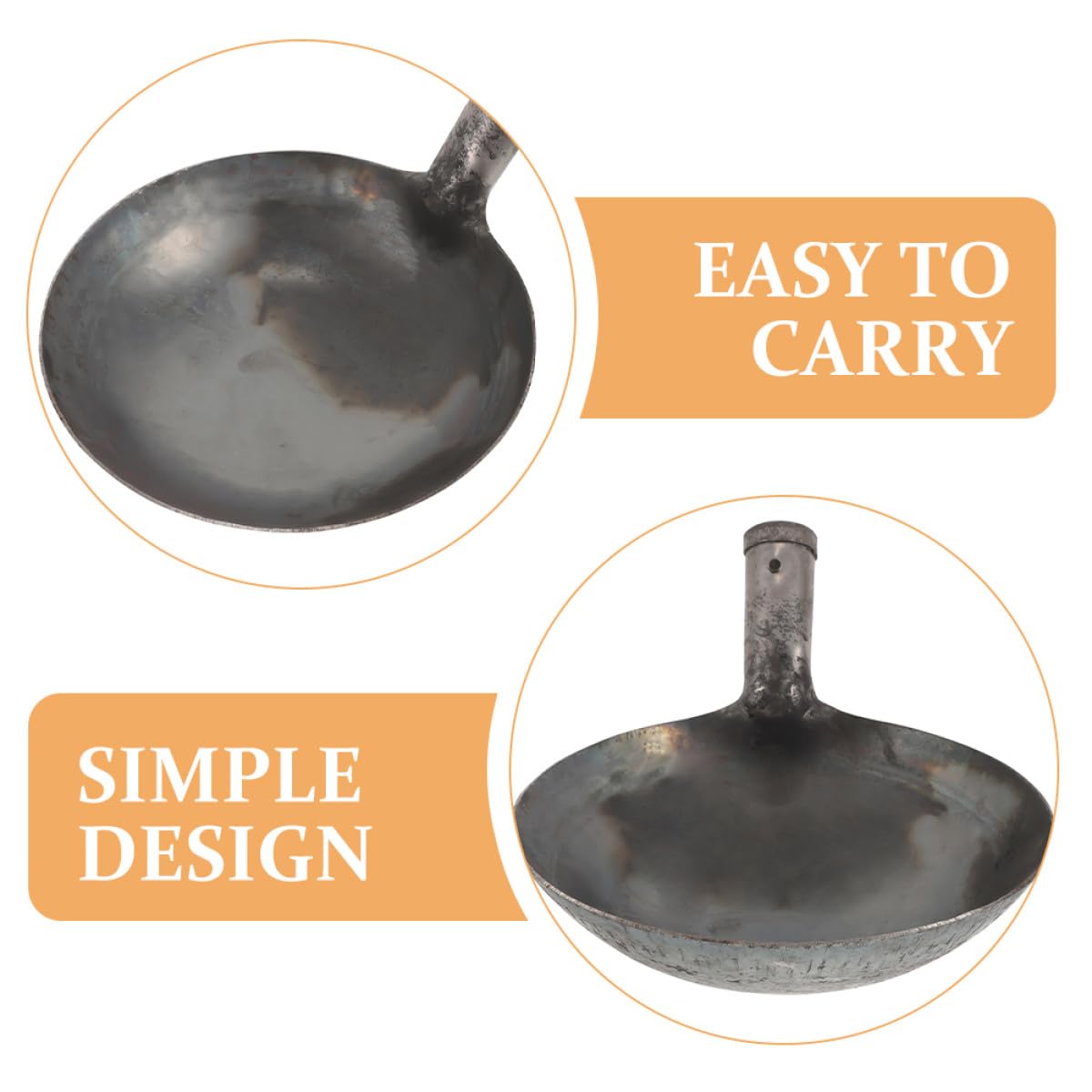 BESPORTBLE Pala de Metal para Estiércol Reutilizable Cucharón Grande de 24 Cm, Herramienta Resistente para Limpiar Lodo y Pozos de Aguas Residuales en Jardinería y Mantenimiento Agrícola