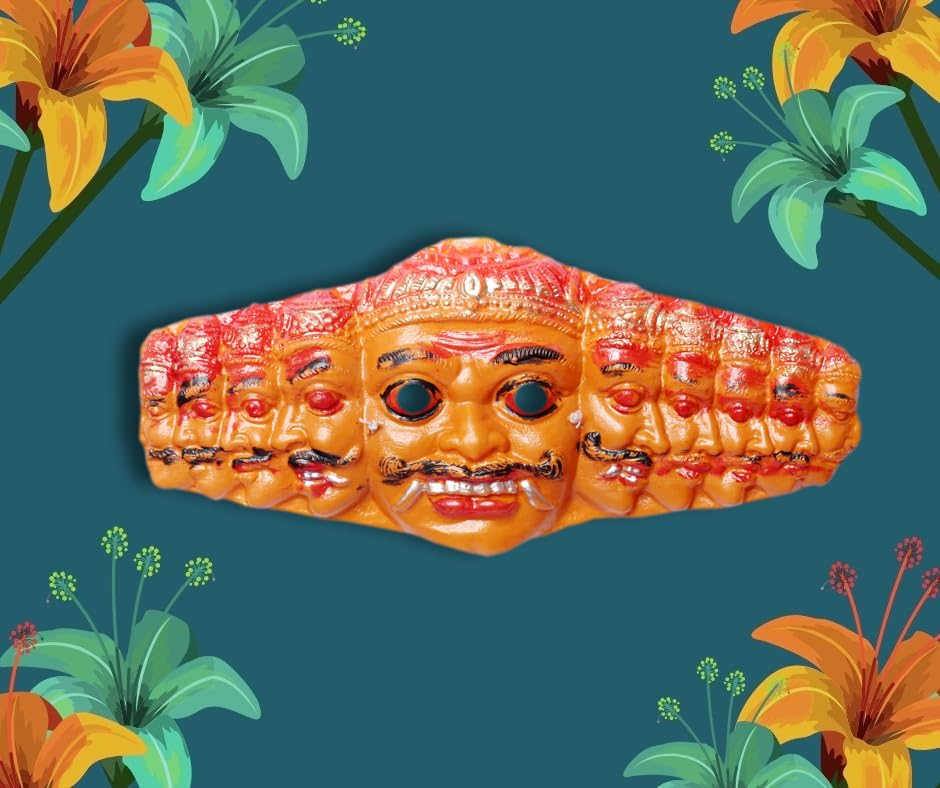 Raaya Ravan Face Mask With 10 Heads For kids Festival Role Play Mask Toy - 4 Pcs (B0CXQ1GWB2) Amazon Price History, Amazon Price Tracker