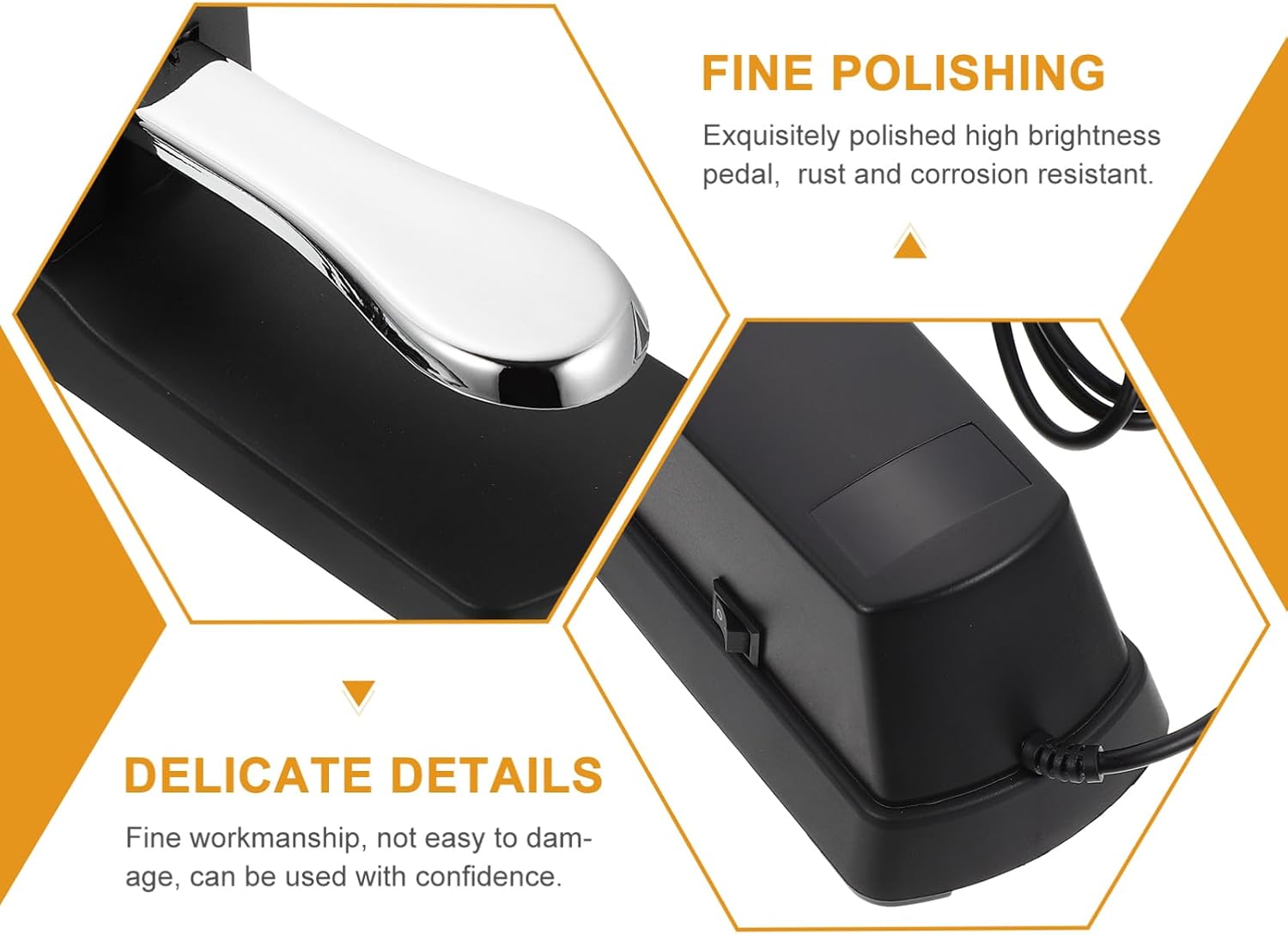 Electronic Piano Sustain Pedal for Keyboards Portable Piano Pedal Nonslip Design