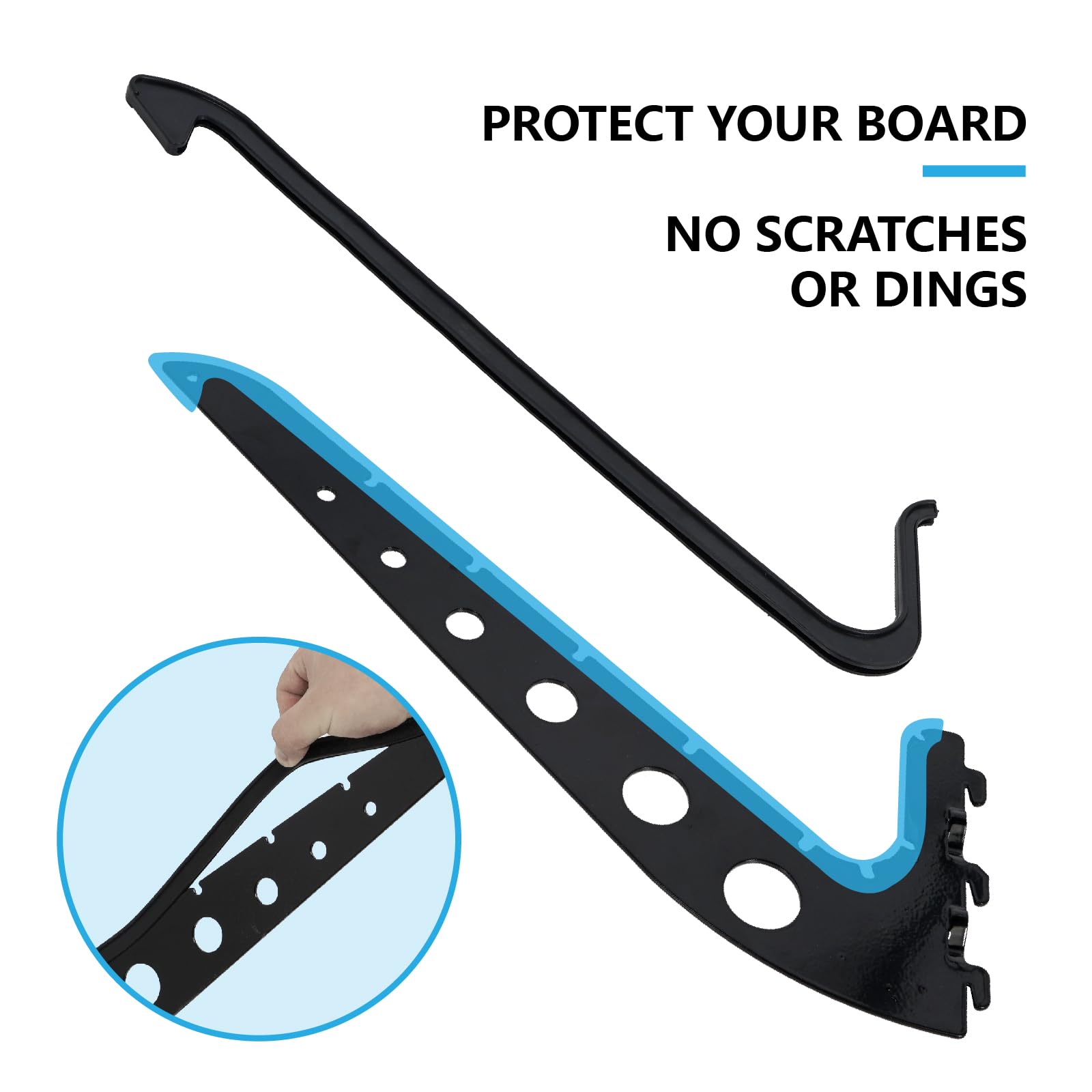 5 Board Surf Rack Wandhalterung für Surfbrett, Wakeboard, Snowboard Aufbewahrung Verstellbare Wandaufhänger Boards Display, Schwarz, Stahl