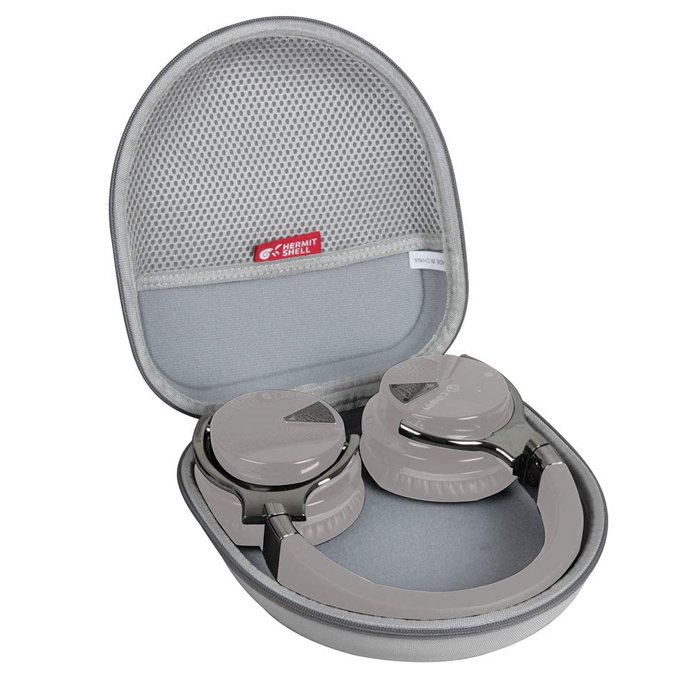 Hermitshell Hard Travel Case for Silensys / PurelySound / MOVSSOU / COWIN / Tapela / Audonia Active Noise Cancelling Bluetooth Headphones (Grey)