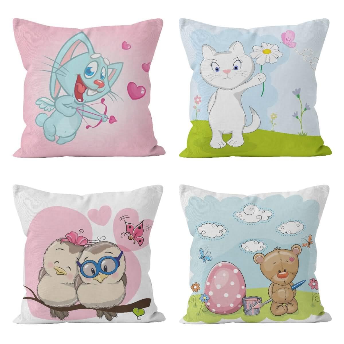 Housse de coussin de salon de jardin CEVAN 50x50 pour terrasse anime