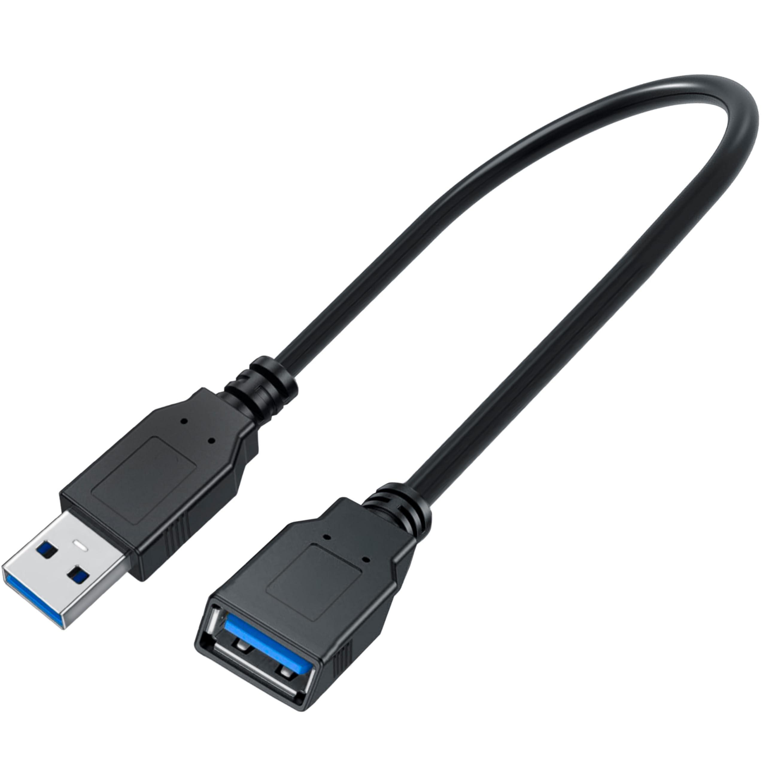 SaiTech IT 2 Pezzi Lunghezza Corta di 15 cm (6 Pollici) USB 3.0 Extension Cable, USB 3.0 Un Maschio a Femmina Extender Cable - blue15cm