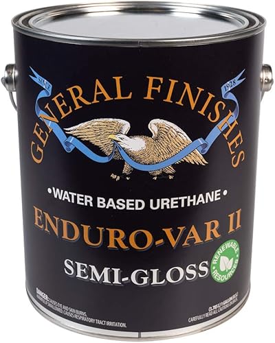 General Finishes Enduro-VAR II - Capa superior de uretano a base de agua, 1 galón, semibrillante