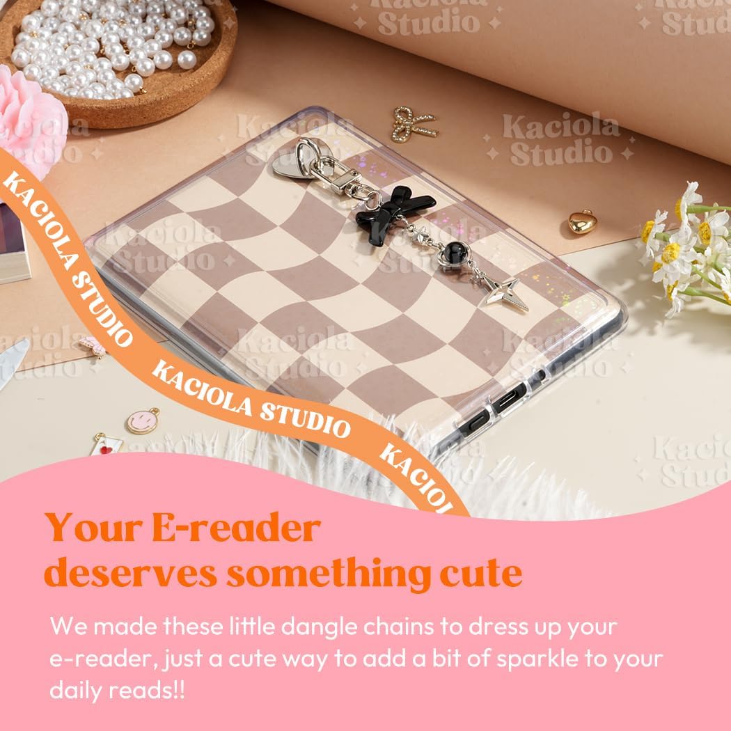 Kaciola Charm Chains for Kindle, Cute Phone Charm Chains Bracelets Accessories for Readers Booklovers Women Men, Charms Compatible for E-Reader/Phone/Paper White (D01-D05) - Image 2