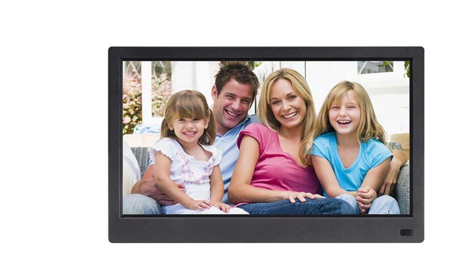 Cadre photo numérique 116 pouces LCD 1080P HD avec horloge et lecteur vidéo noir