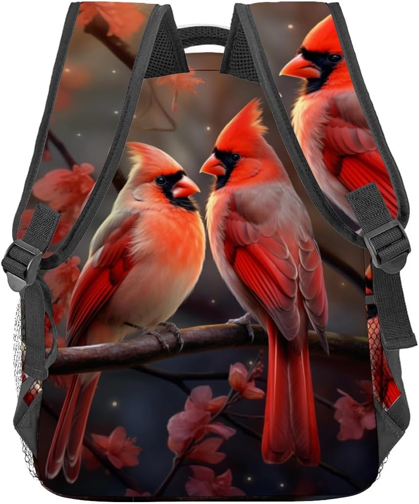 Cardinal Bird Backpack Travel Backpacks Laptop Rucksack,School Bookbag for Women Kids Boys Girls,Nature Back Pack Accessories Bags,Ideal Gifts for Work, Outdoor Adventures