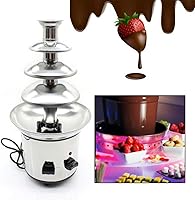 Vista 3 de Máquina de fuente de fondue de chocolate de acero inoxidable de 4 niveles para fusión de chocolate, capacidad de 2 libras para hogar