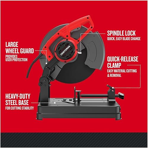 Miniatura 2 de CRAFTSMAN Sierra para picar, 15 amperios, 14 pulgadas (CMEM2500)