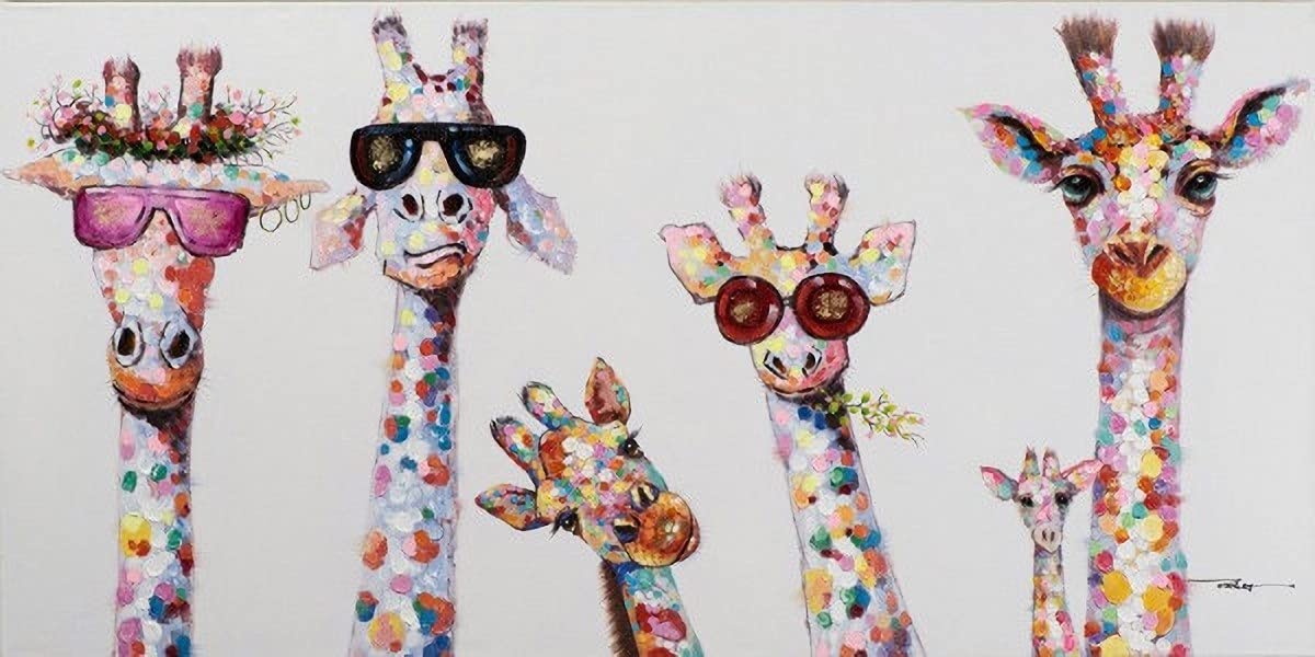 Point de croix peinture strass girafe contre le stress quotidien 80x180cm